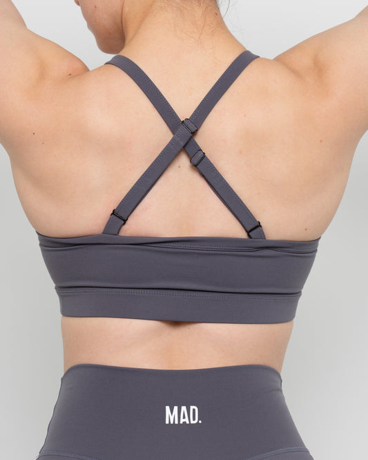 Grey Core Sports Bra